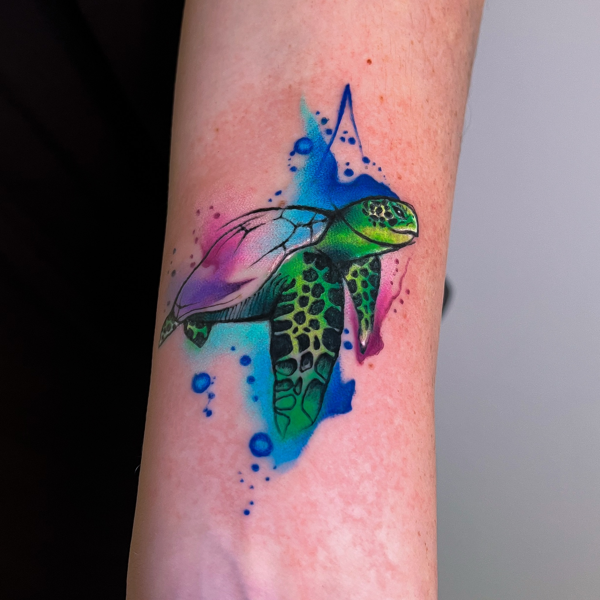Mini watercolor tetování