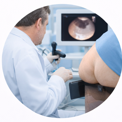 Visita proctologica con anoscopia