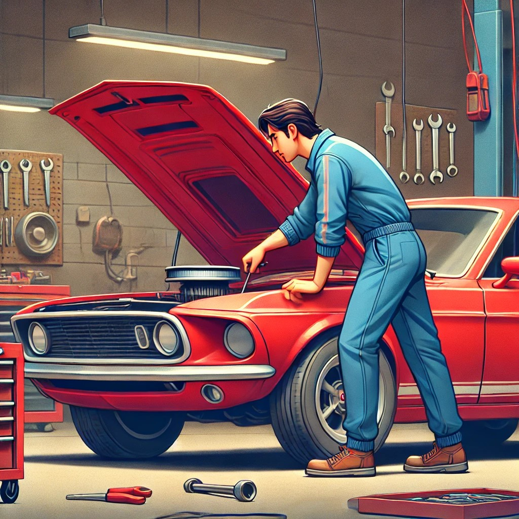 Opravy vozidel a výměna pneu / Car repair & replacement of tires