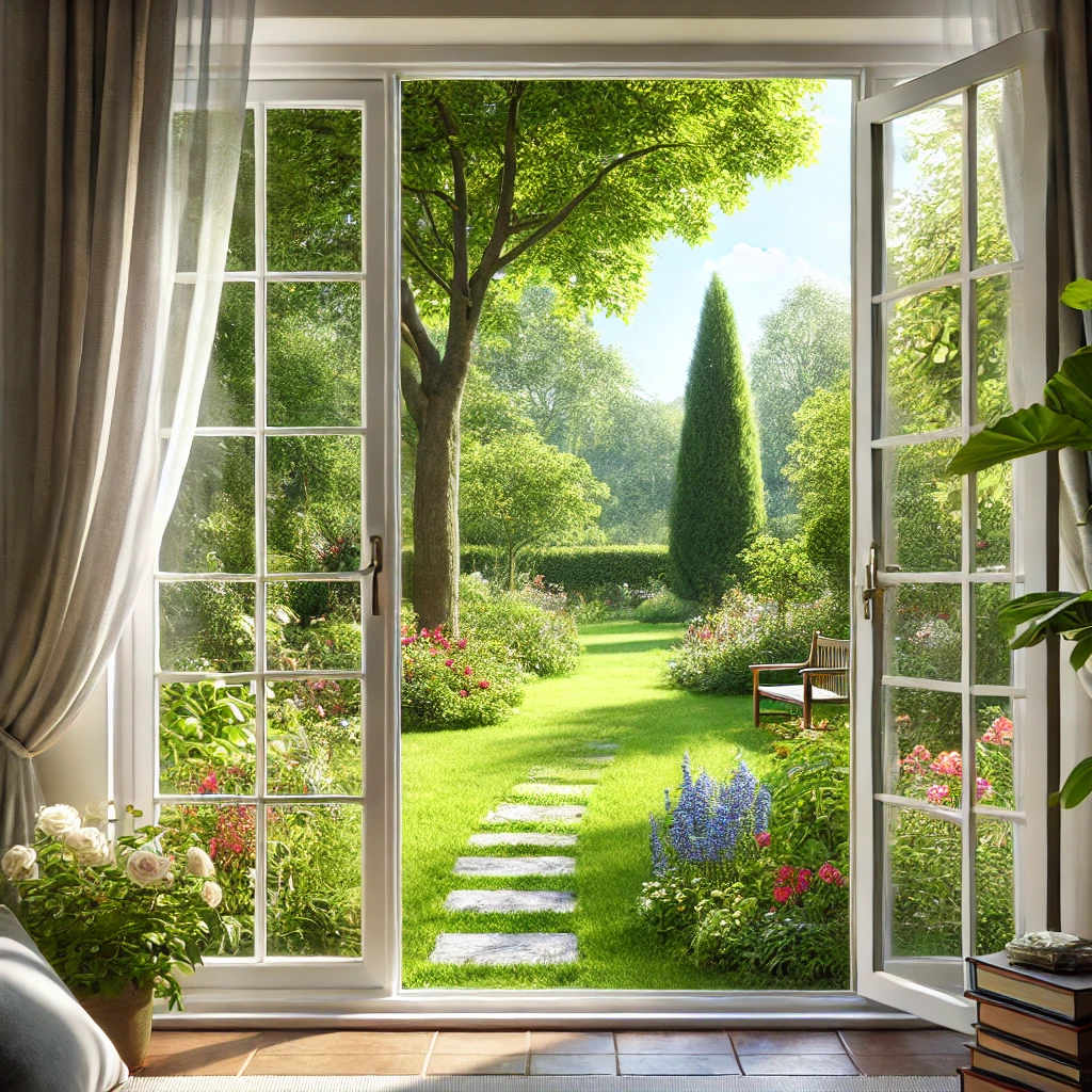 mytí oken v malém rodinném domku o dispozici 5+1