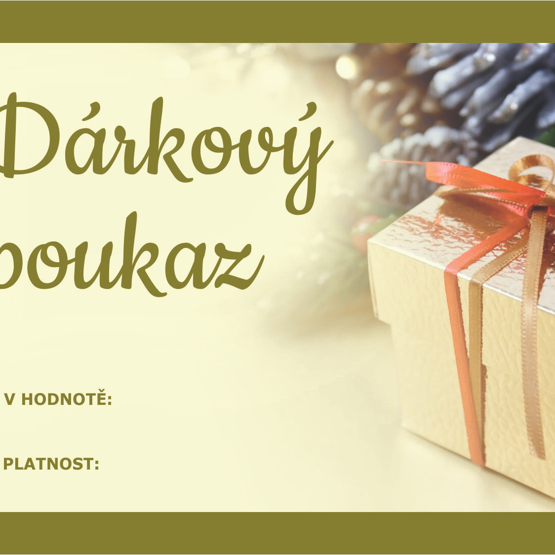 Mám Dárkový poukaz, Permanentku na 45 minut