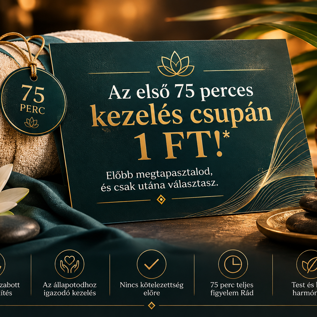 ŐRÜLT AJÁNLAT – 75 PERCES REGENERÁCIÓS KEZELÉS 1 FT-ÉRT