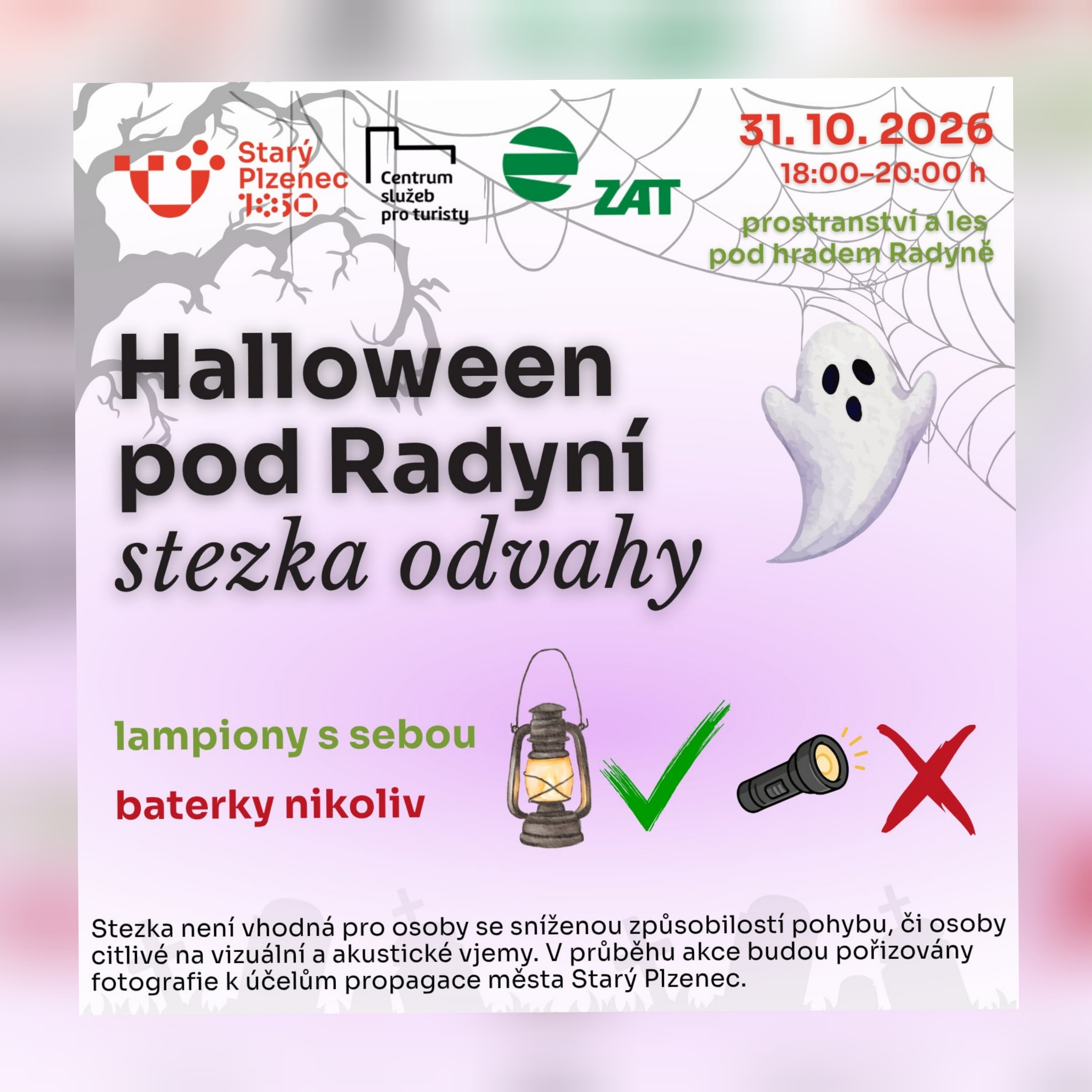 Halloweenská stezka pod hradem Radyně
