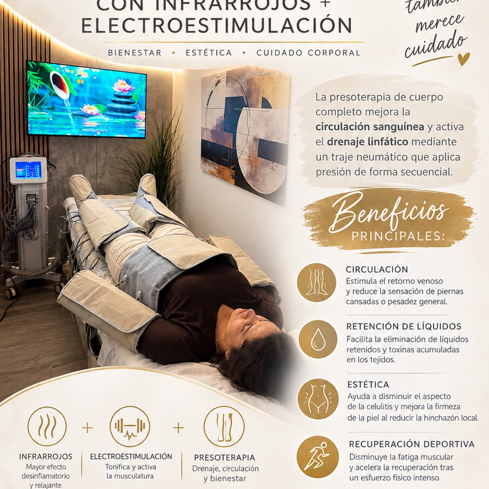 Presoterapia de cuerpo completo+Infrarojos