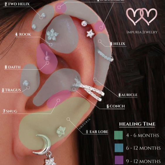 Piercing. Ušní, Obočí,Nostril, Pupík, Jazy