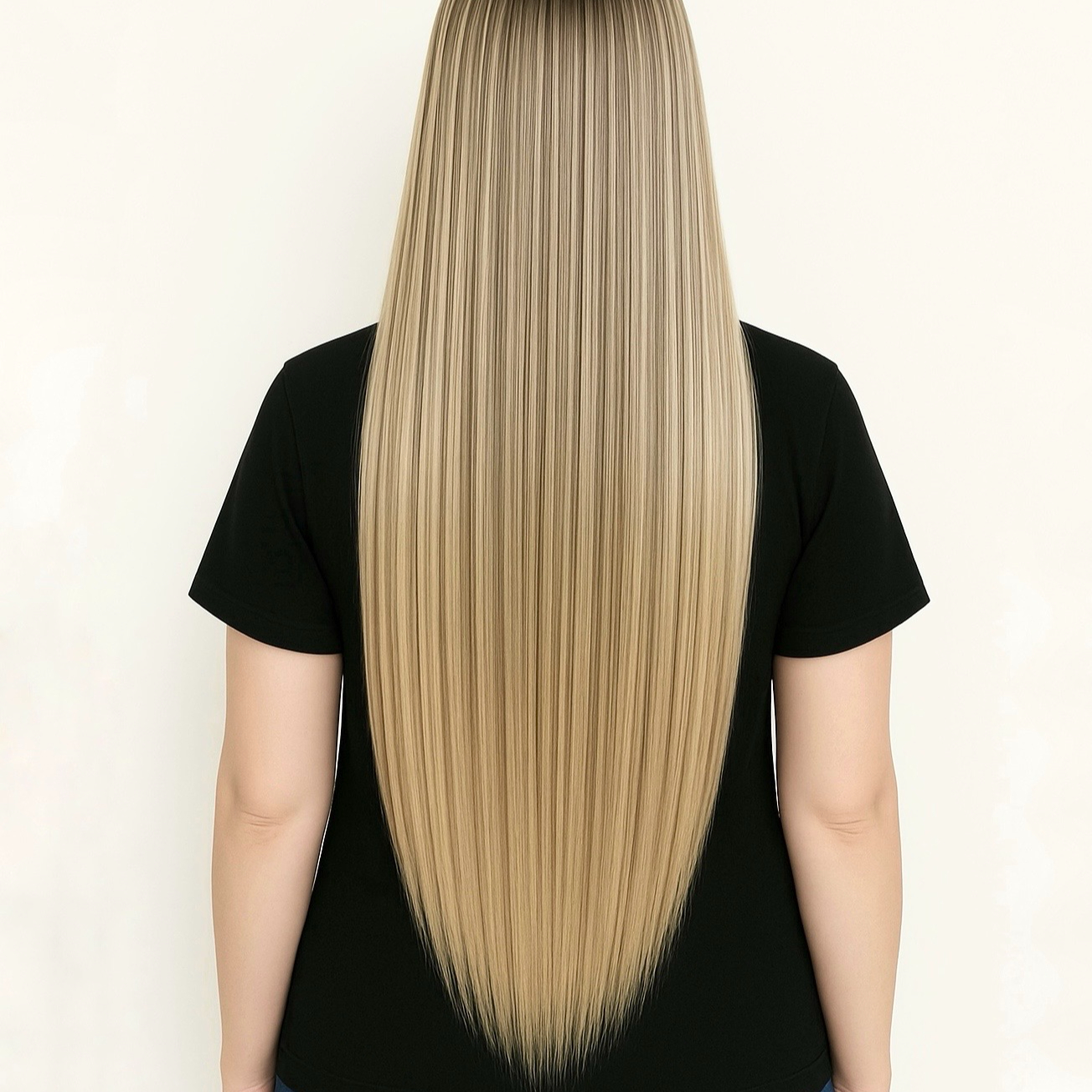 Melír - velmi dlouhé vlasy (jemné prosvětlení)