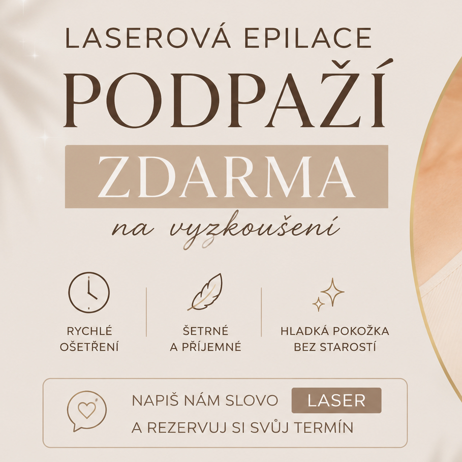 LASEROVÁ EPILACE NA ZKOUŠKU ZDARMA