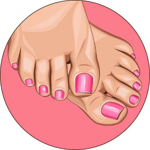 Striplac u nohou bez pedikúry