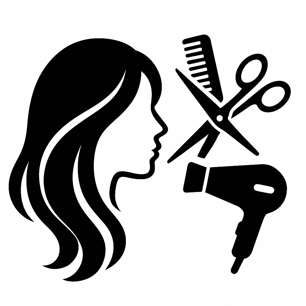 Dámské stříhání, foukaná