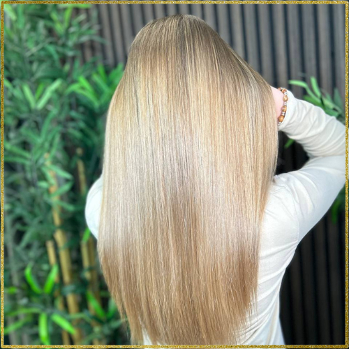 Balayage/Striper langt hår