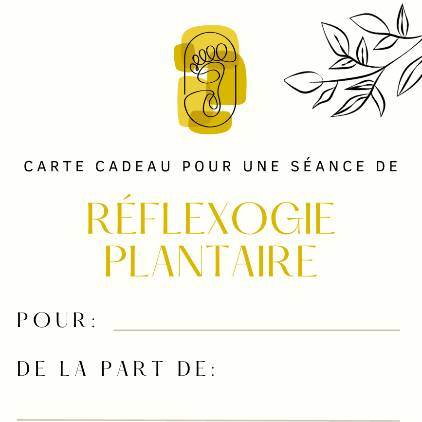 Bon cadeau pour une séance découverte de réflexologie plantaire