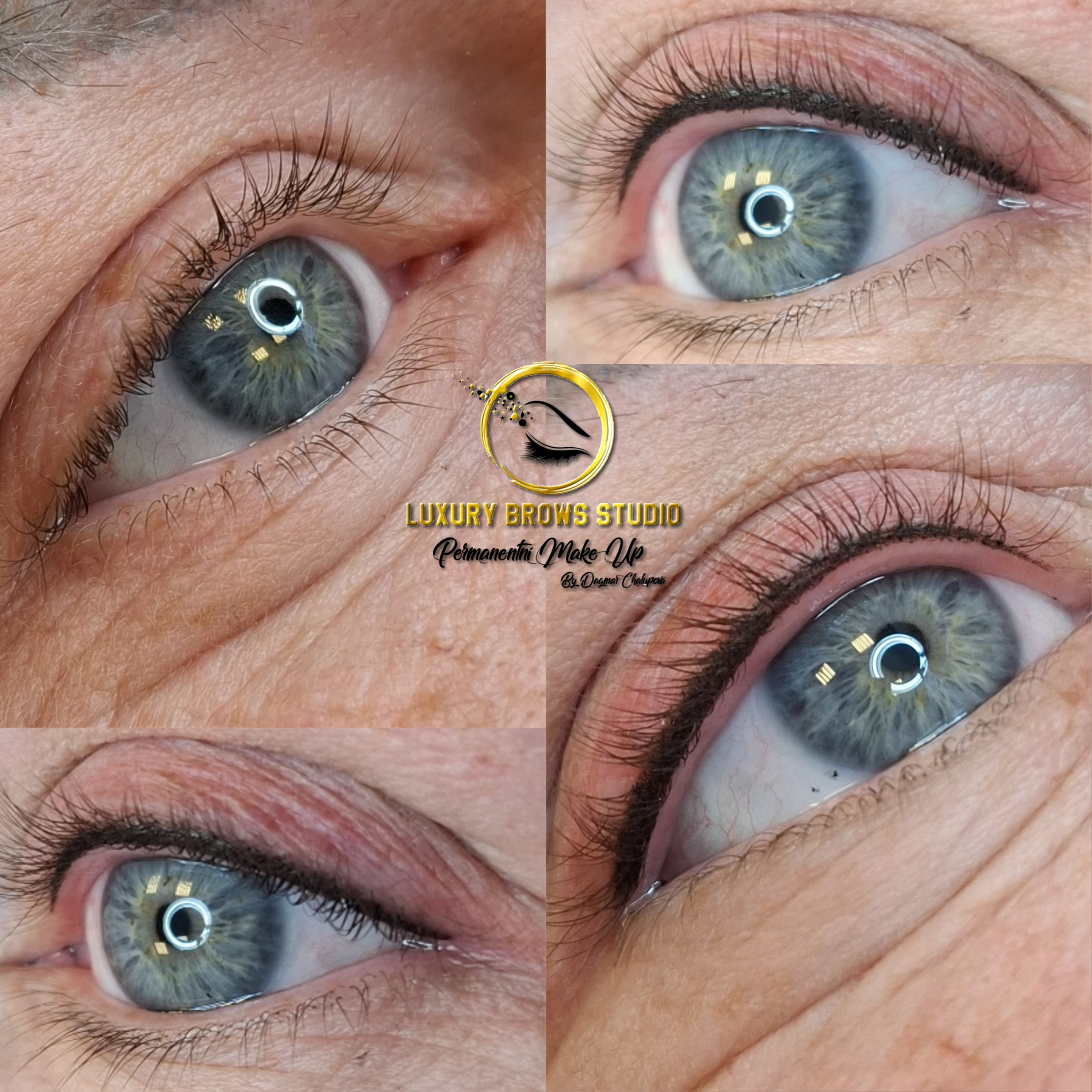 Korekce po první aplikaci - Meziřasové oční linky (do 3 měsíců)