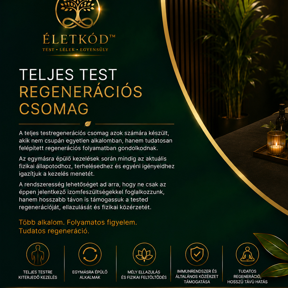 Teljes Test Regenerációs Kezeléscsomag - 4 alkalom
