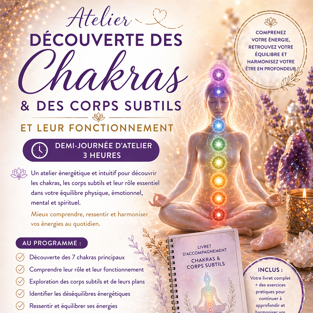 Atelier découverte des chakras & des corps subtils