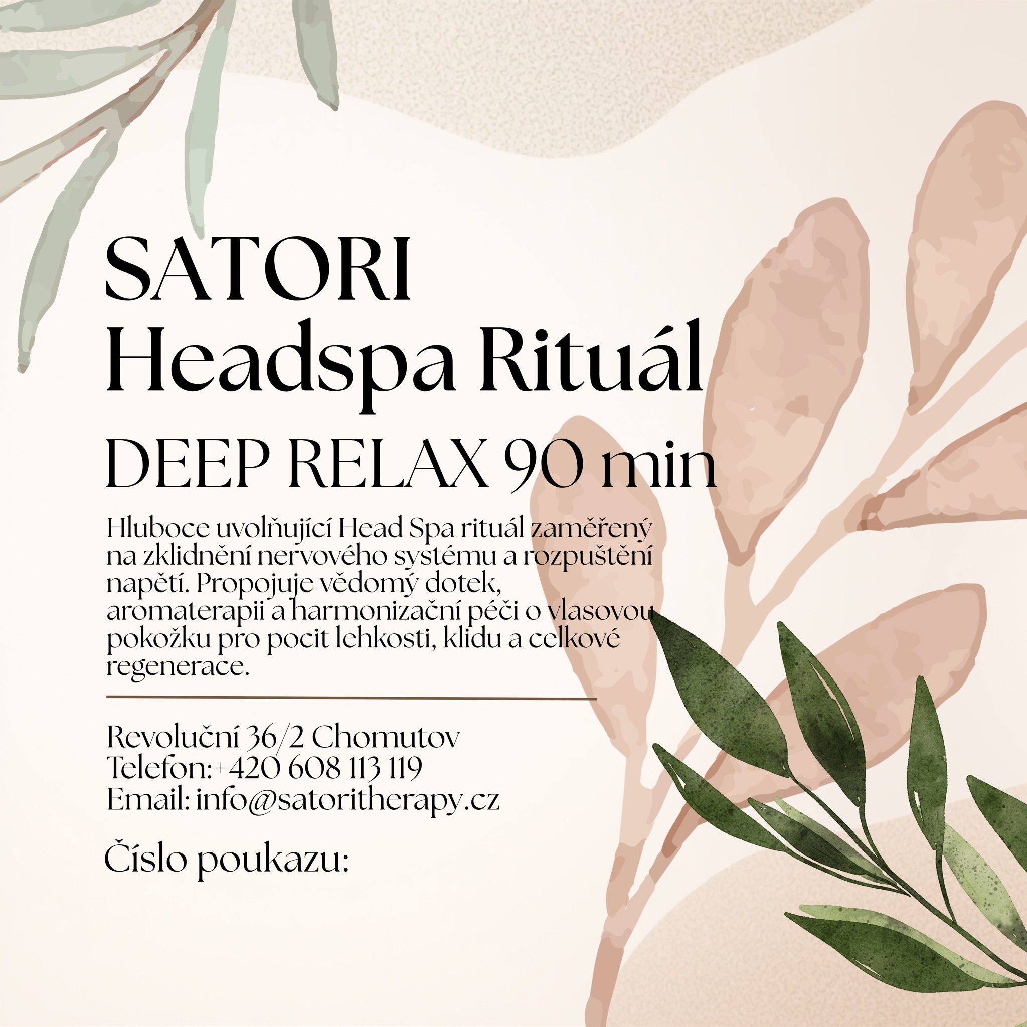 Mám dárkový poukaz- DEEP RELAX 90 min