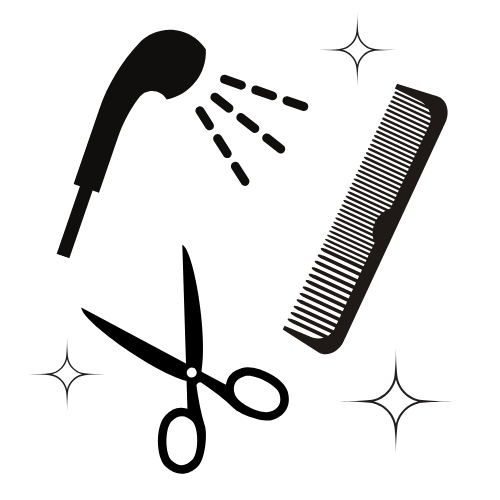 Fürdés és szárítás, fésüléssel, nyírással