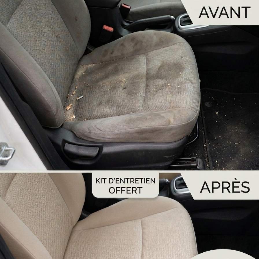 NETTOYAGE INTÉRIEUR AUTO SUR PLACE + KIT D'ENTRETIEN AUTO