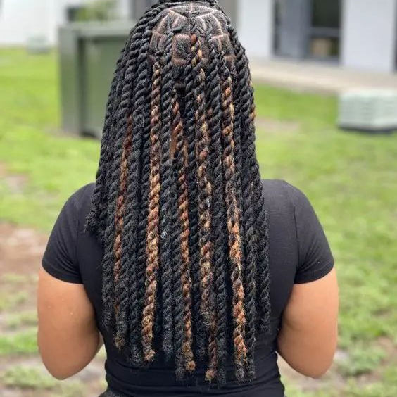 Invisibles locks milieu du dos