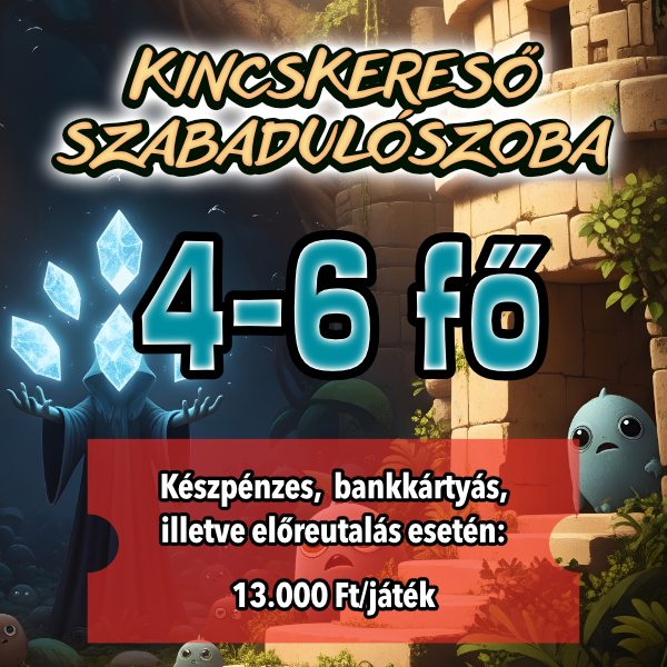 Kincskereső Szabadulószoba 4-6 Fő