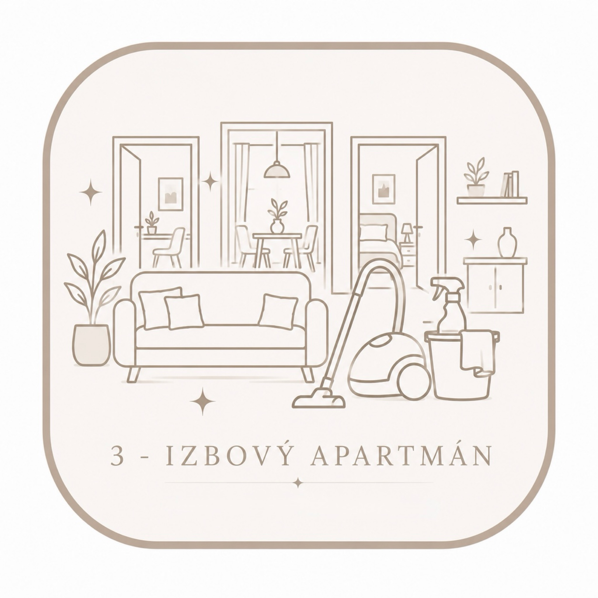 3 - izbový APARTMÁN - do 90 m2