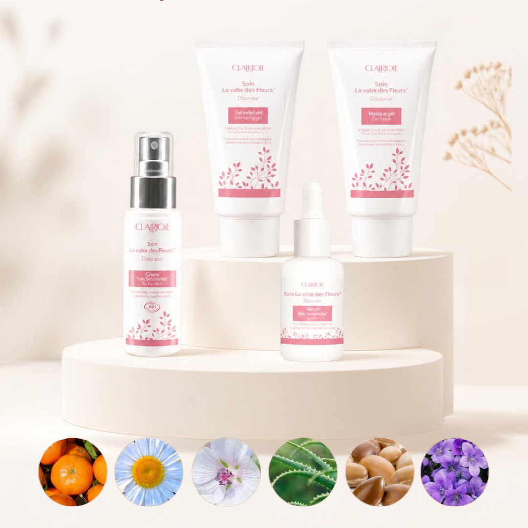 Soin visage ''La valse des fleurs'' pour peau sensible