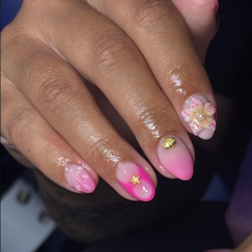 Pose gel + Nail art