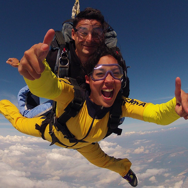 evento n. 3 : lancio in tandem con paracadute (con pilota)