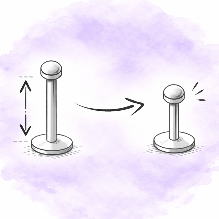 Výměna aplikačního šperku za kratší