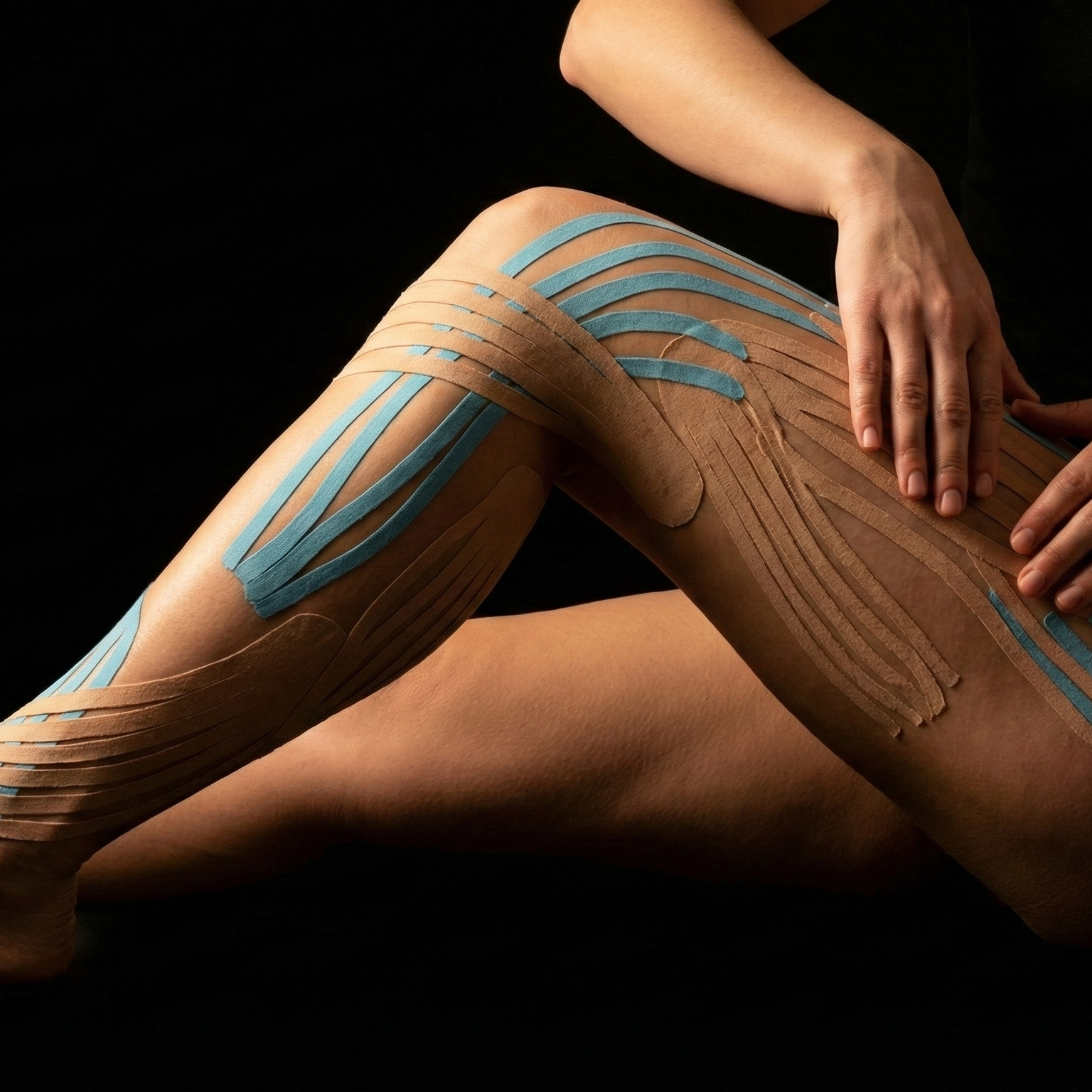 Lymfotaping celé dolní končetiny