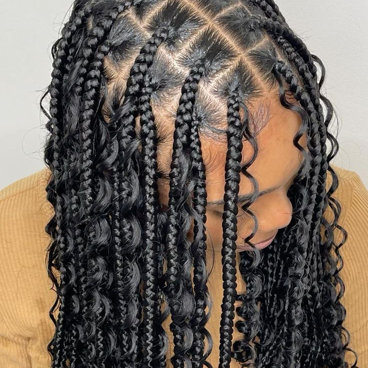 Bohemian braids milieu du dos