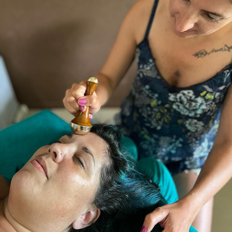 Massage relaxant visage et buste