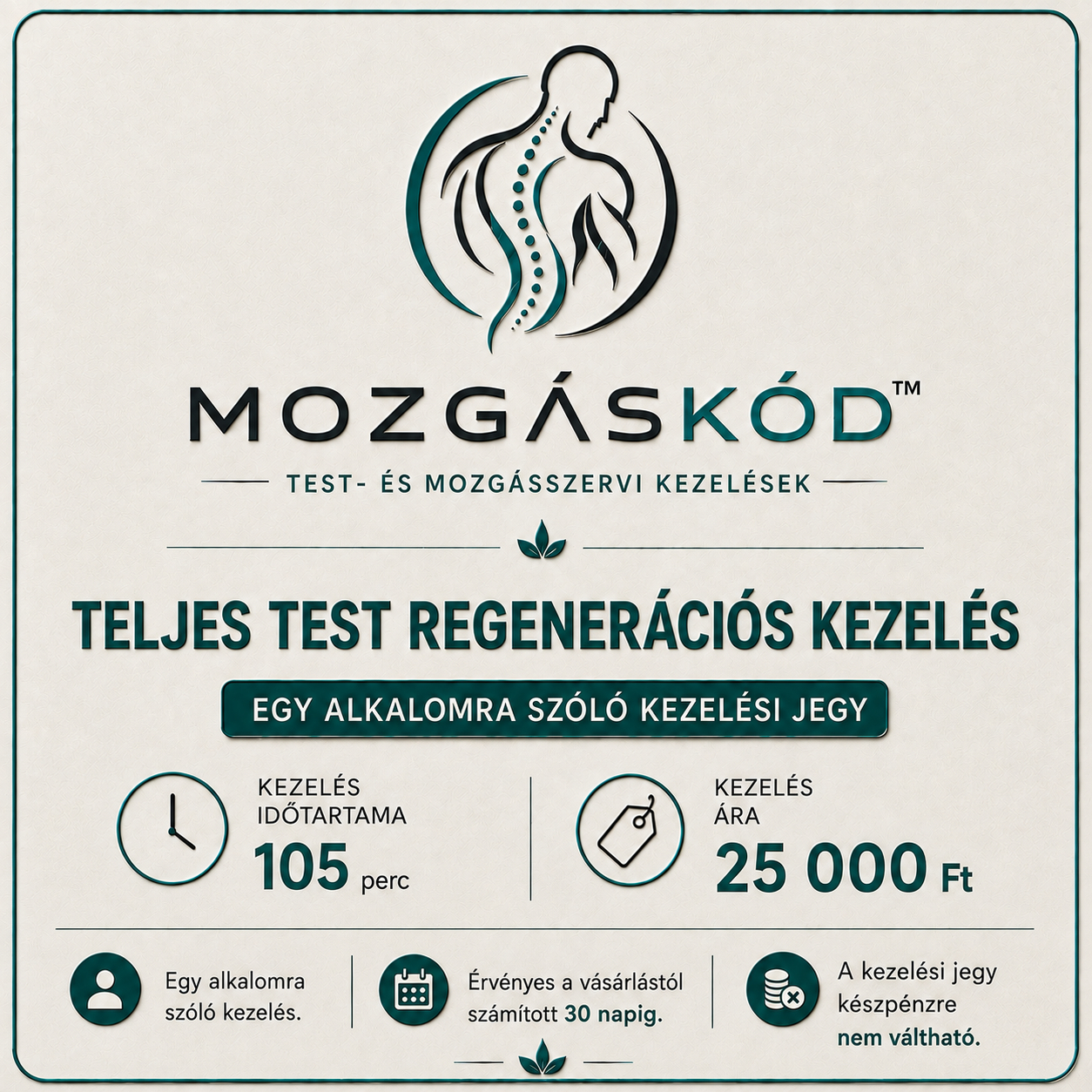 Teljes Test Regenerációs Kezelés - 105 perc