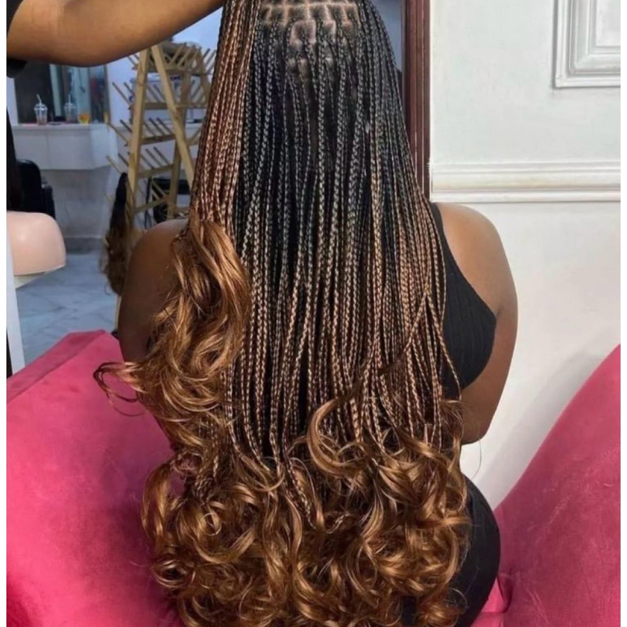 French curls braids