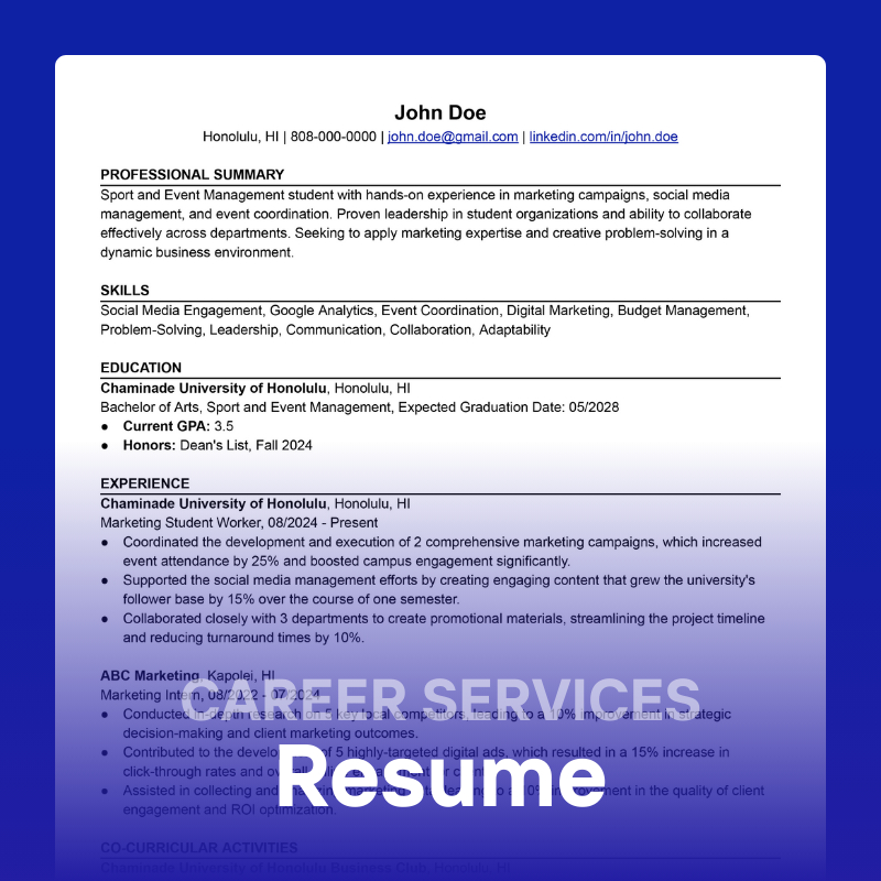 Resume Development