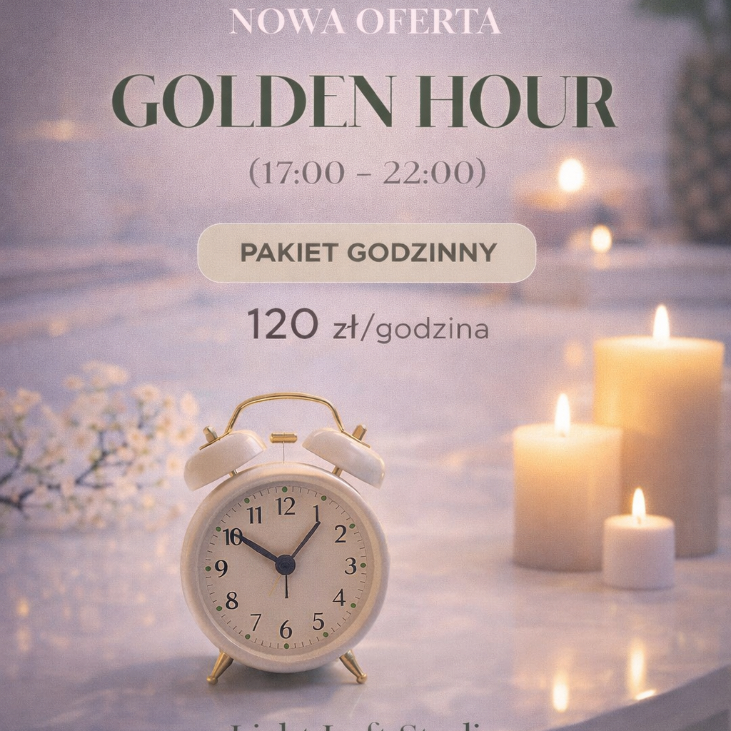 NOWOŚĆ - Wynajem - "evening scene" od 17:00 do 22:00 - 1 h - 120