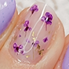 Incrustation de fleurs sécher ou paillettes