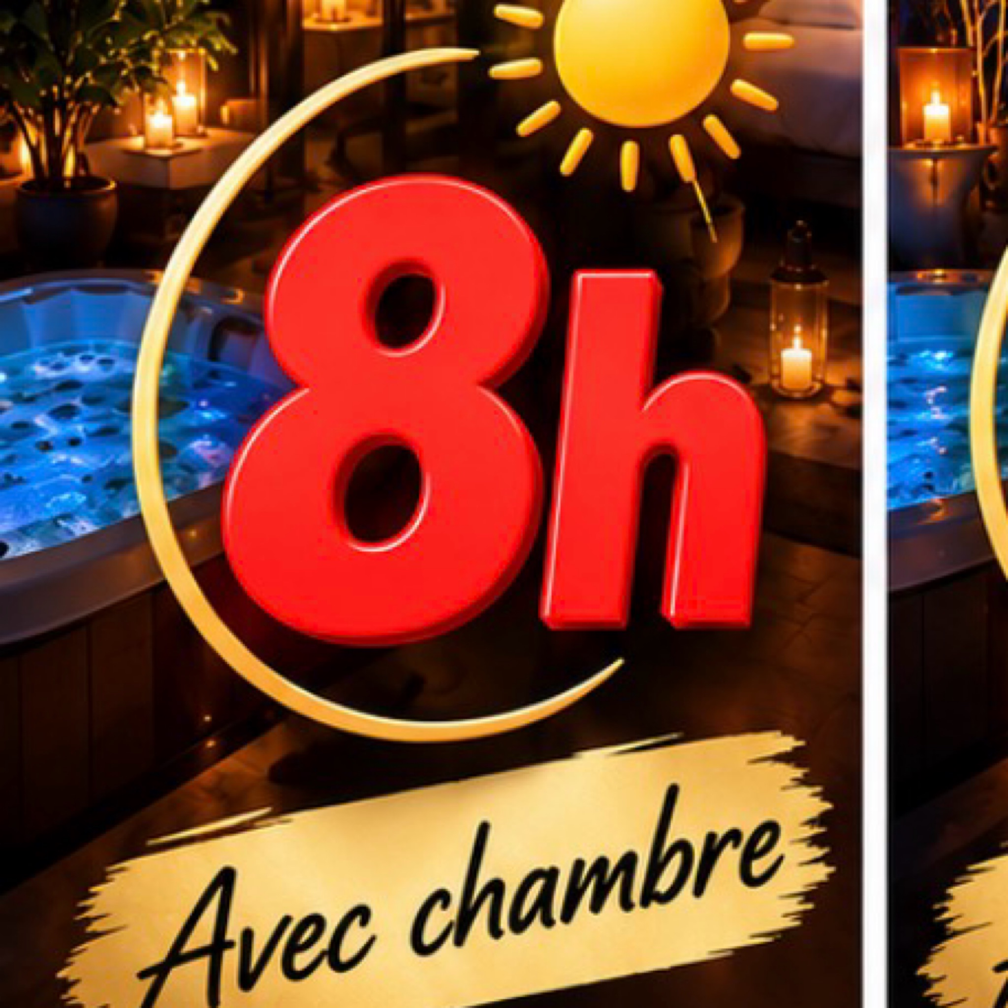 8h avec chambre samedi / dimanche 09h30 - 17h30