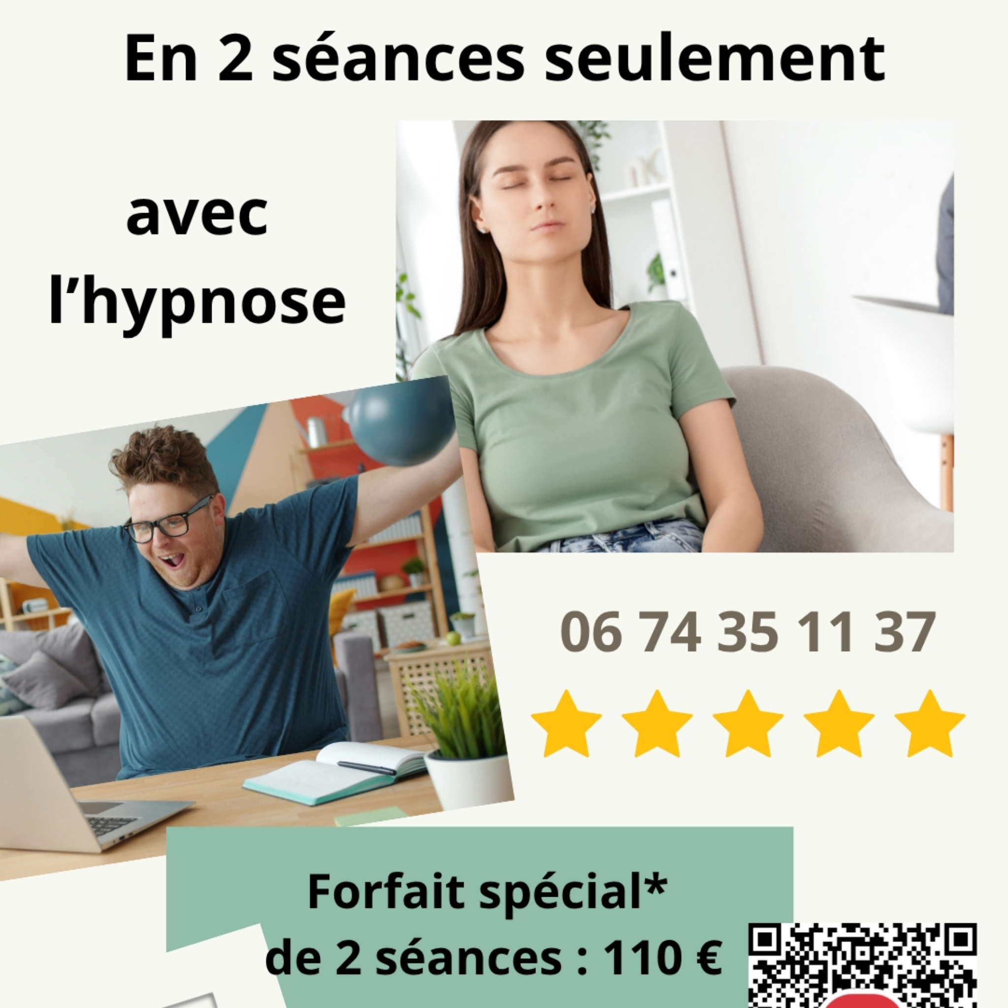 Forfait spécial examen 2 séances hypnose