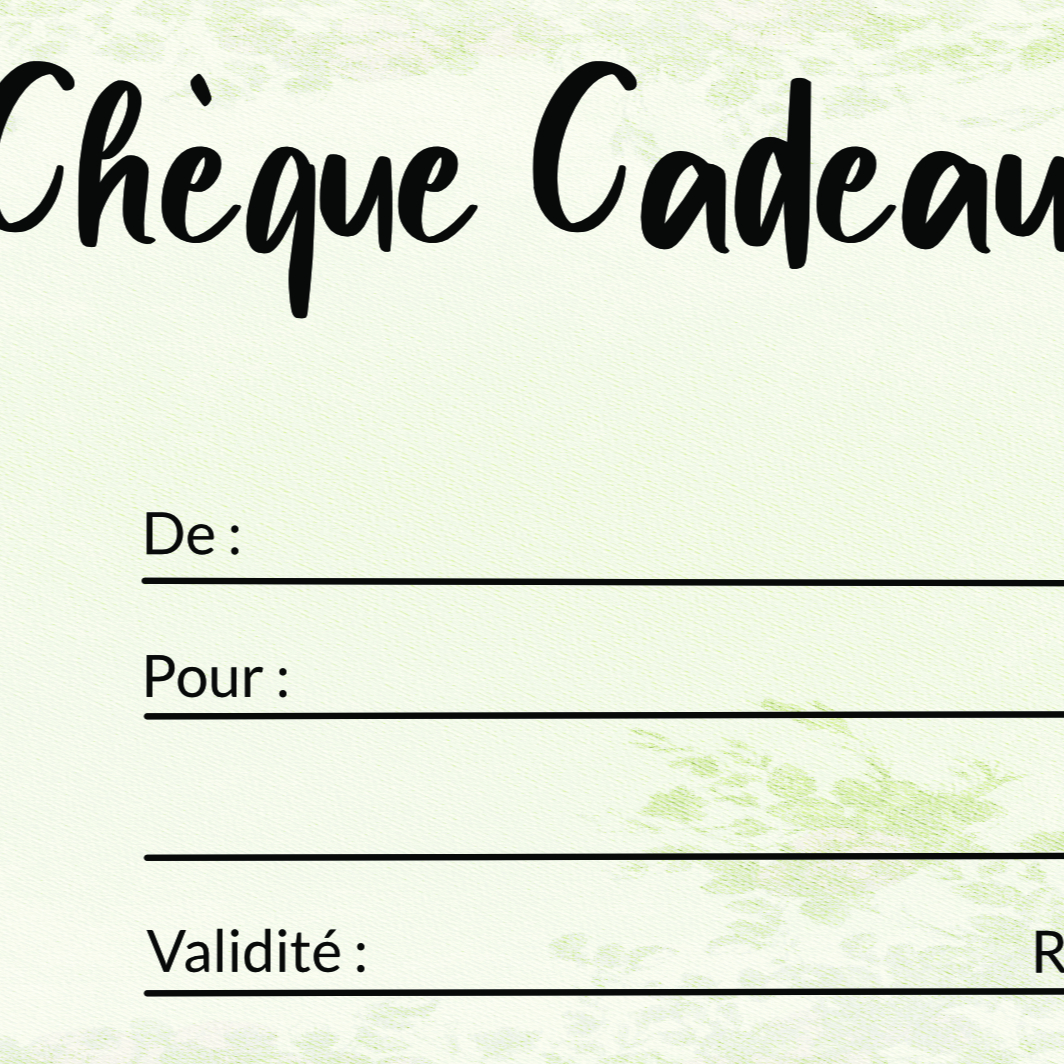 Achat / Retrait chèque cadeau au cabinet