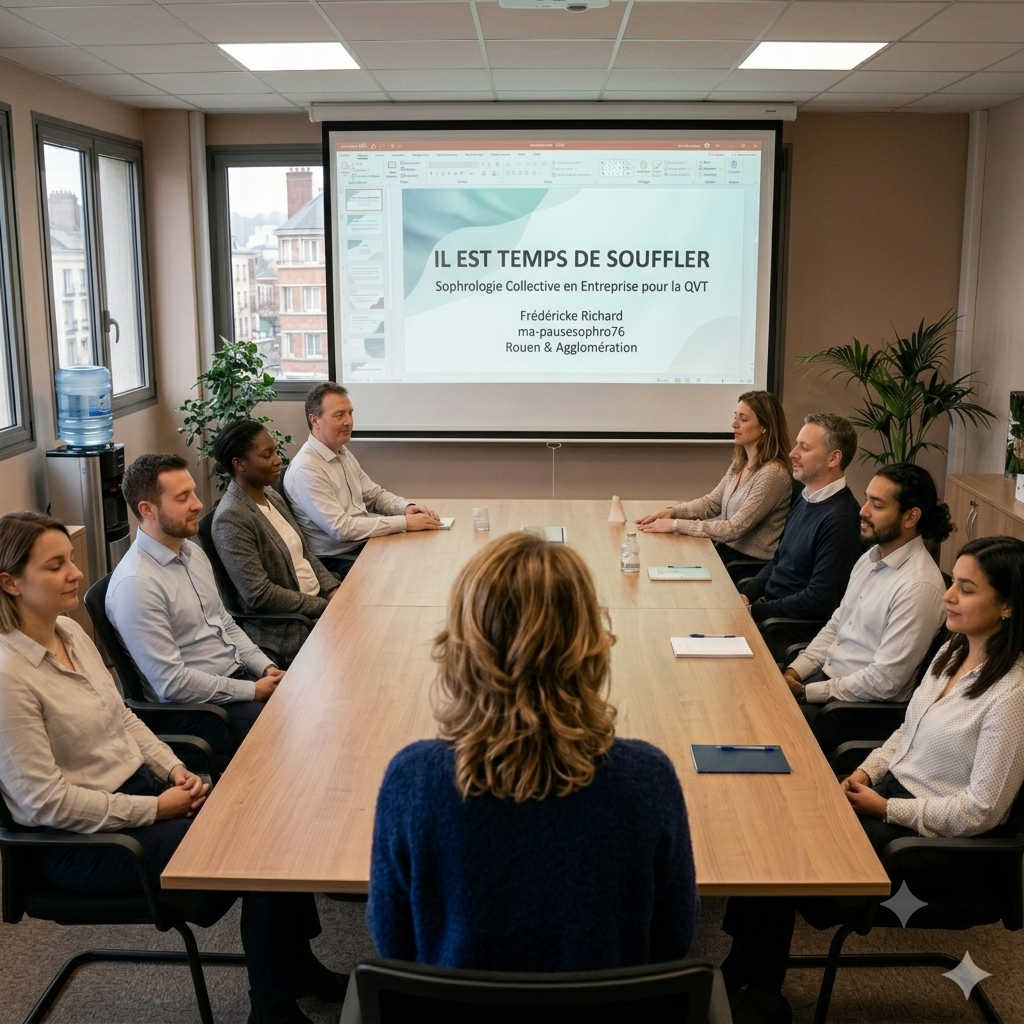Sophrologie séances collectives en entreprise Bien-être au trava