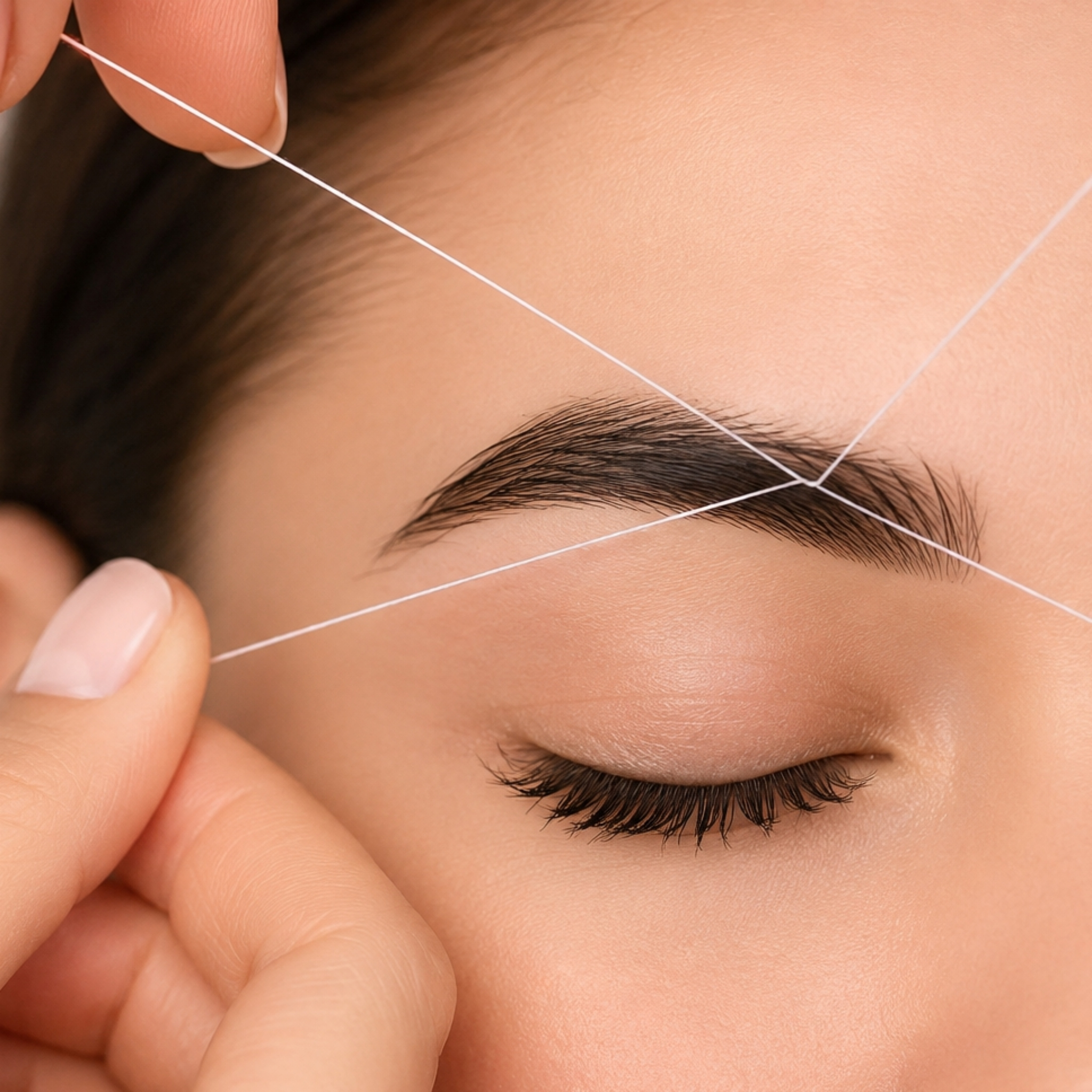 Épilation aux fil sourcils