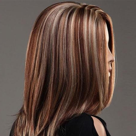 Dvoutónové barvení střední vlasy/Окрашивание длинный волос 2 тон