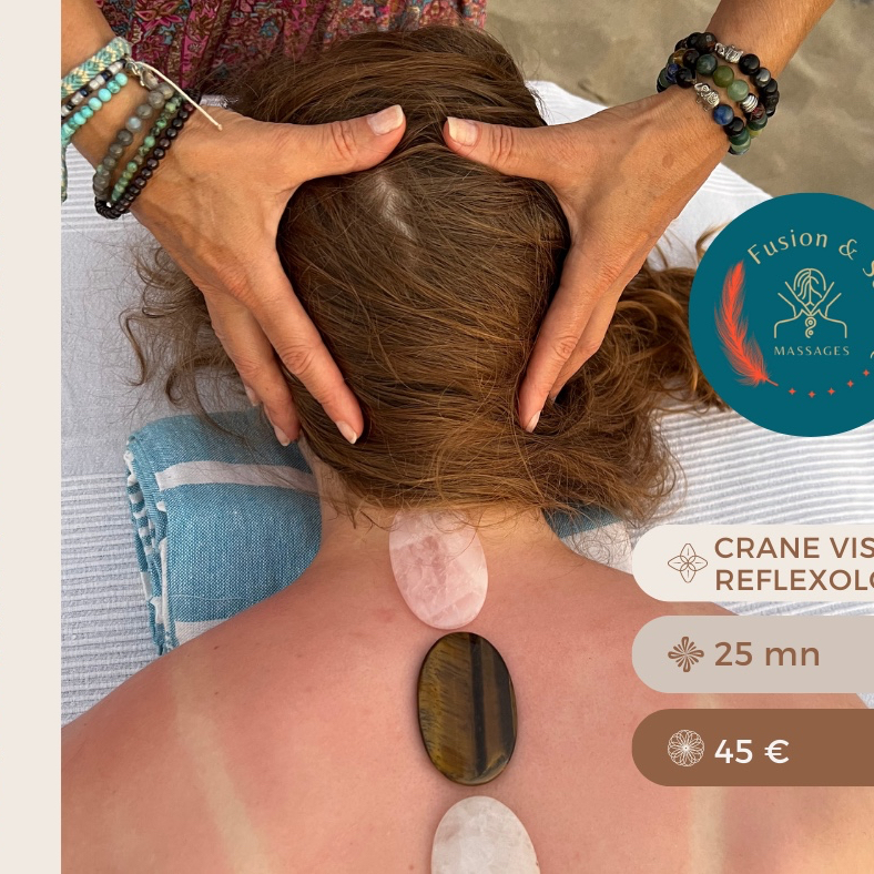 Séance de massage visage crânien -réflexologie