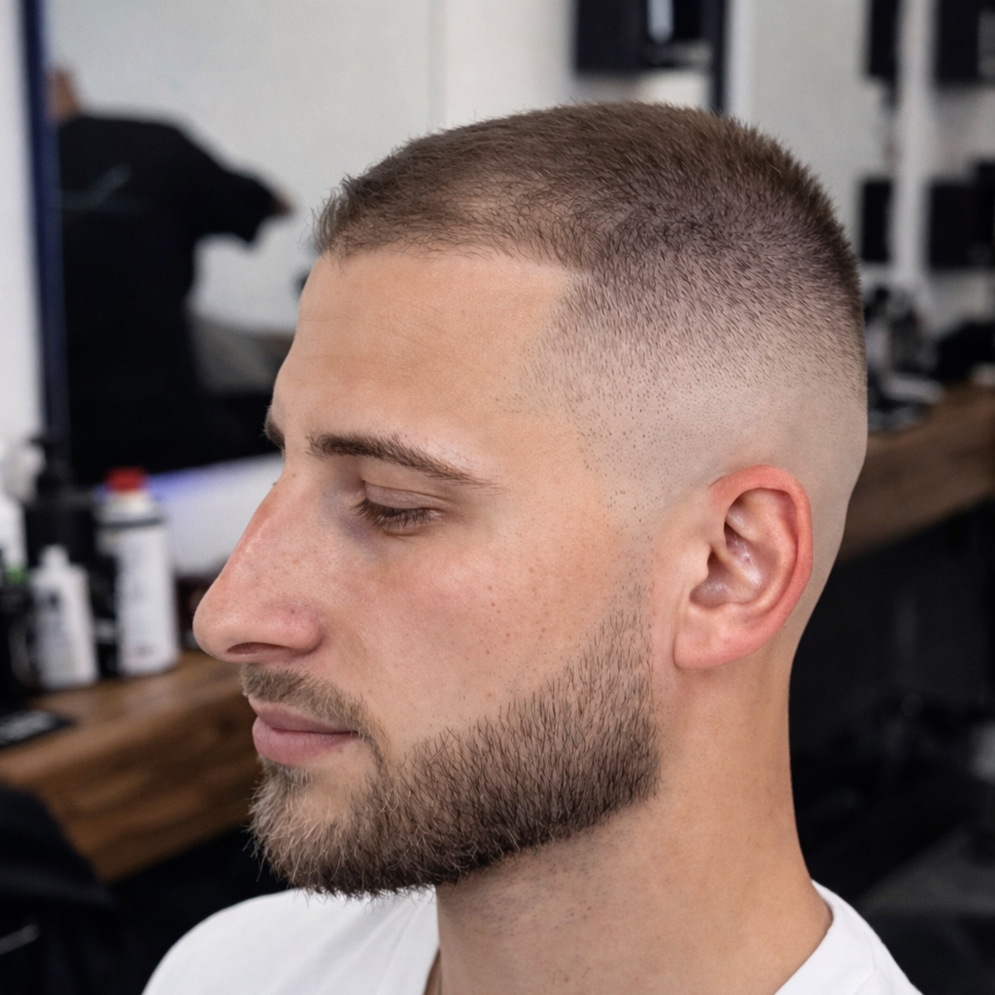 vlasy (strojkem) + vousy / clipper cut & beard