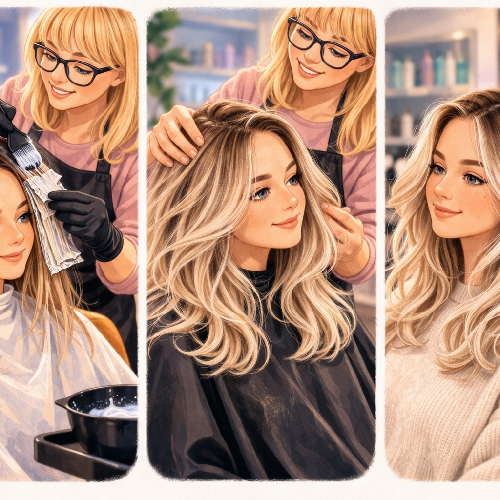 Dámský servis – zesvětlení vlasů