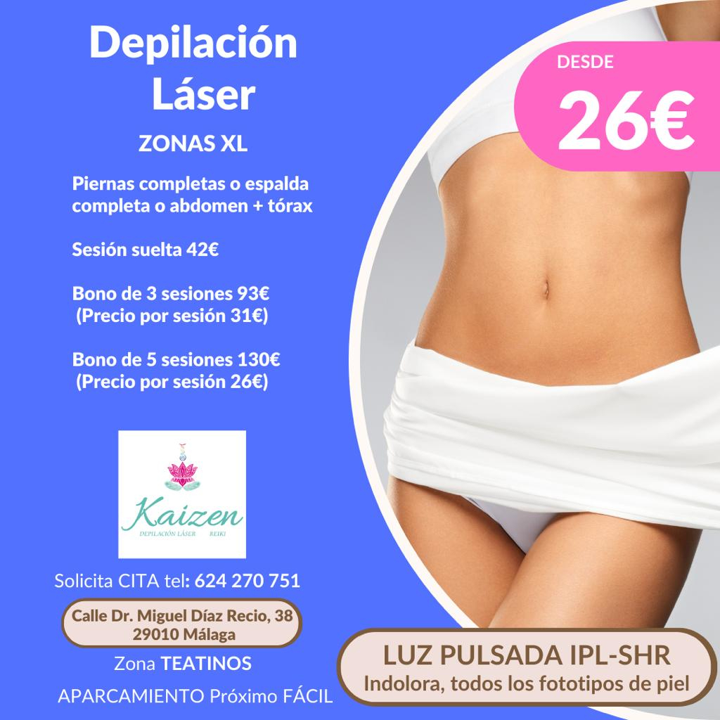 Bono 3 se. Depilación Zona XL