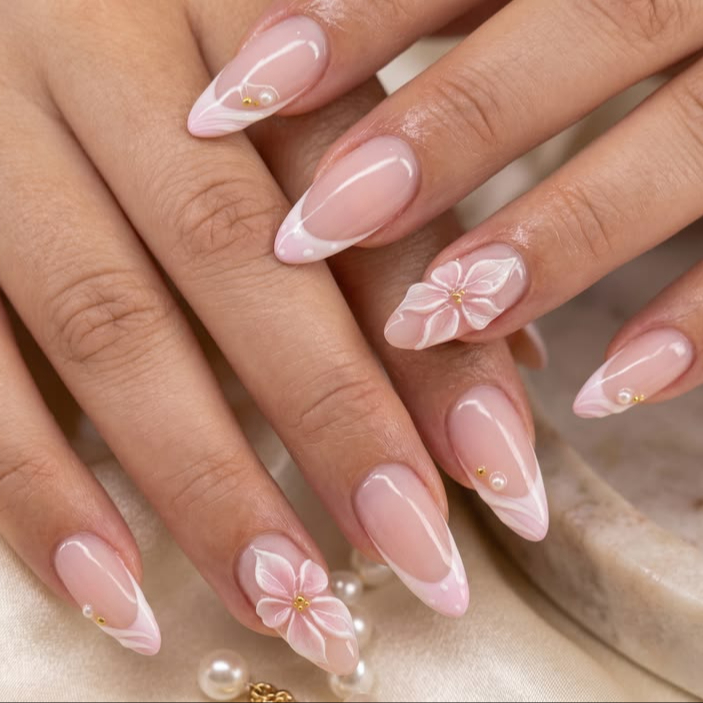 Nail art : incrustation totale, french riverse, babyglitter, 3D,