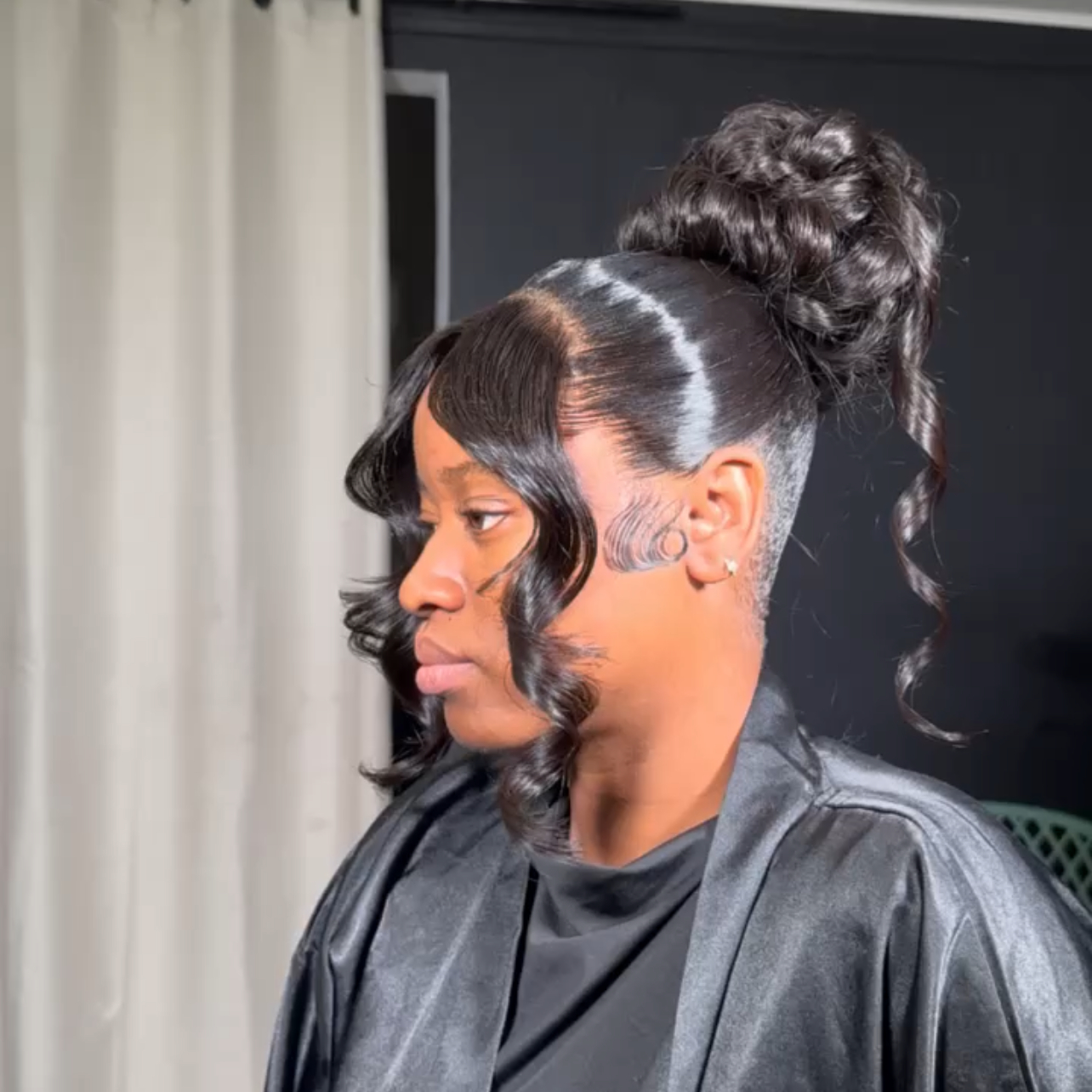 PONYTAIL : chignon lace frontal