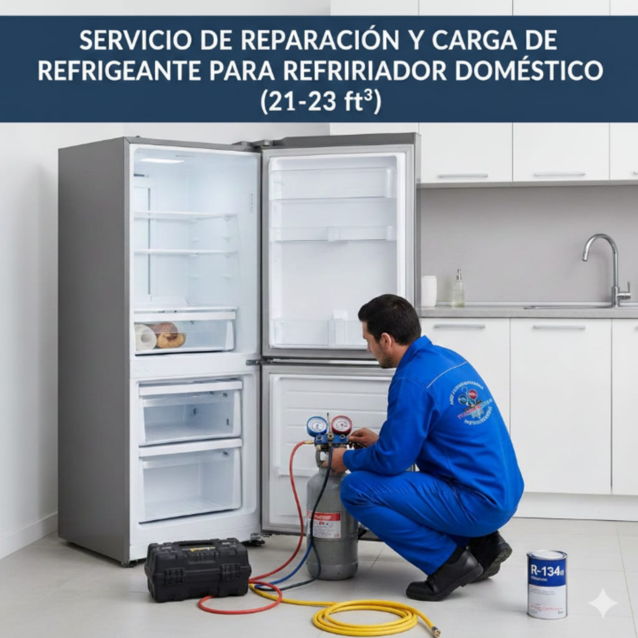 Reparación y Carga de Refrigerante para Refrigerador Doméstico