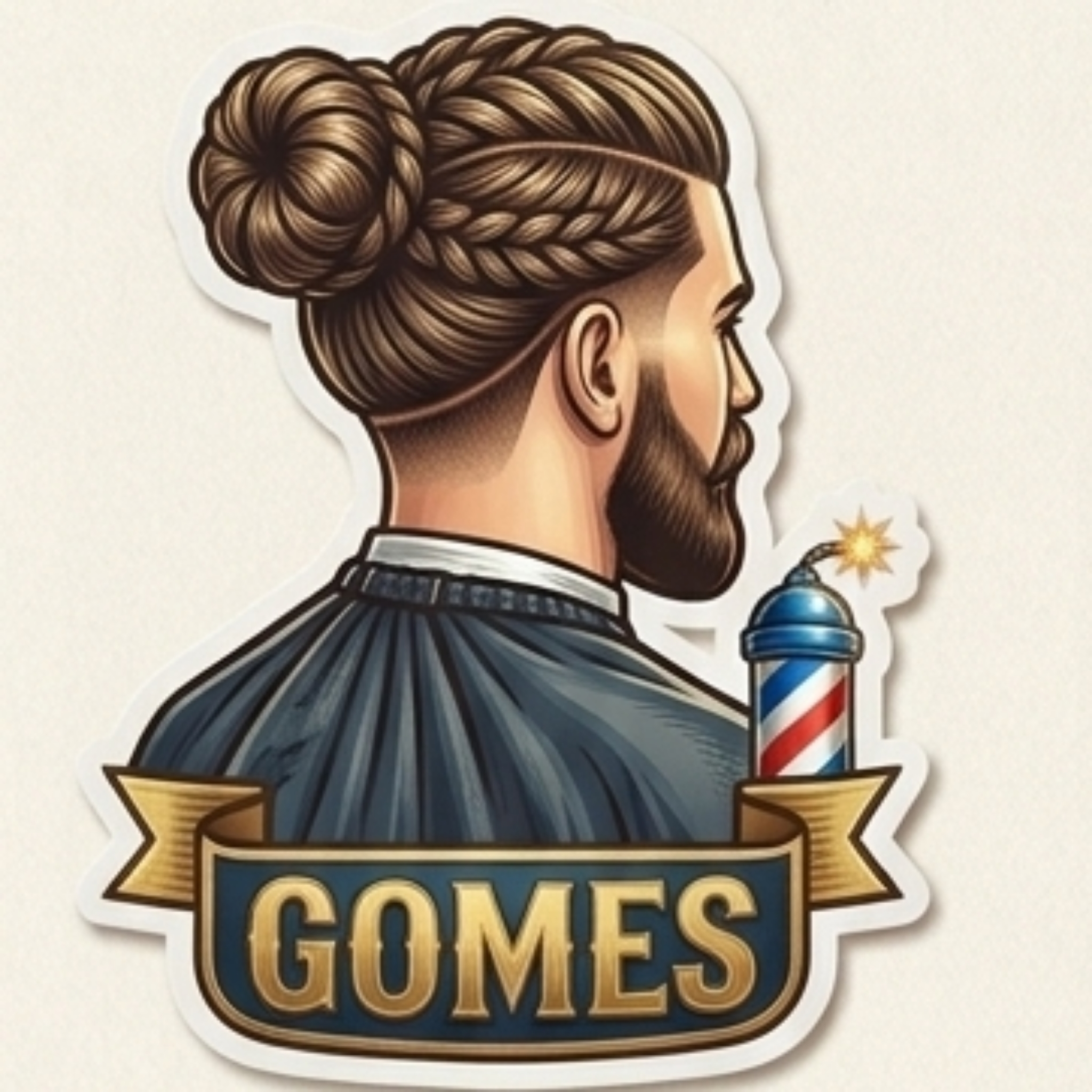 Corte disfarçado + barba